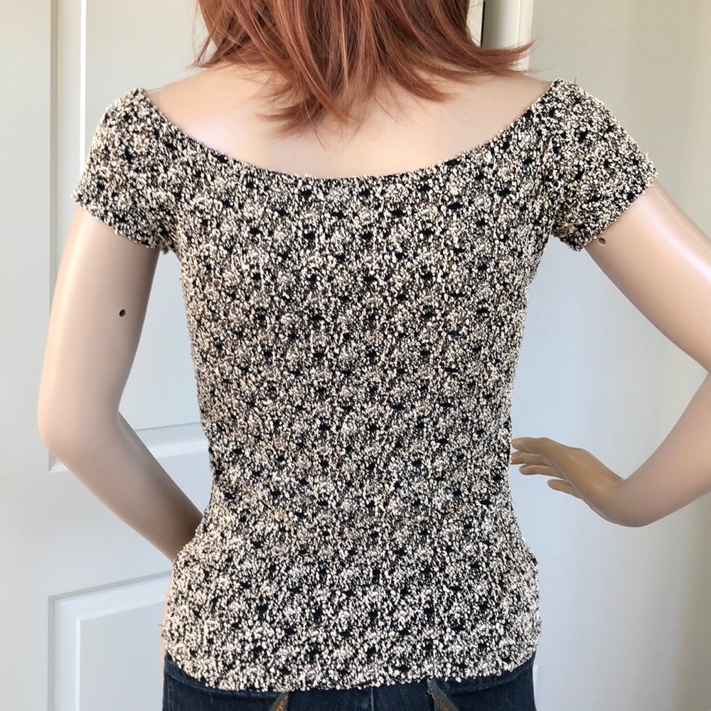 80’s cap sleeved, off shoulder top - Picture 3 of 6